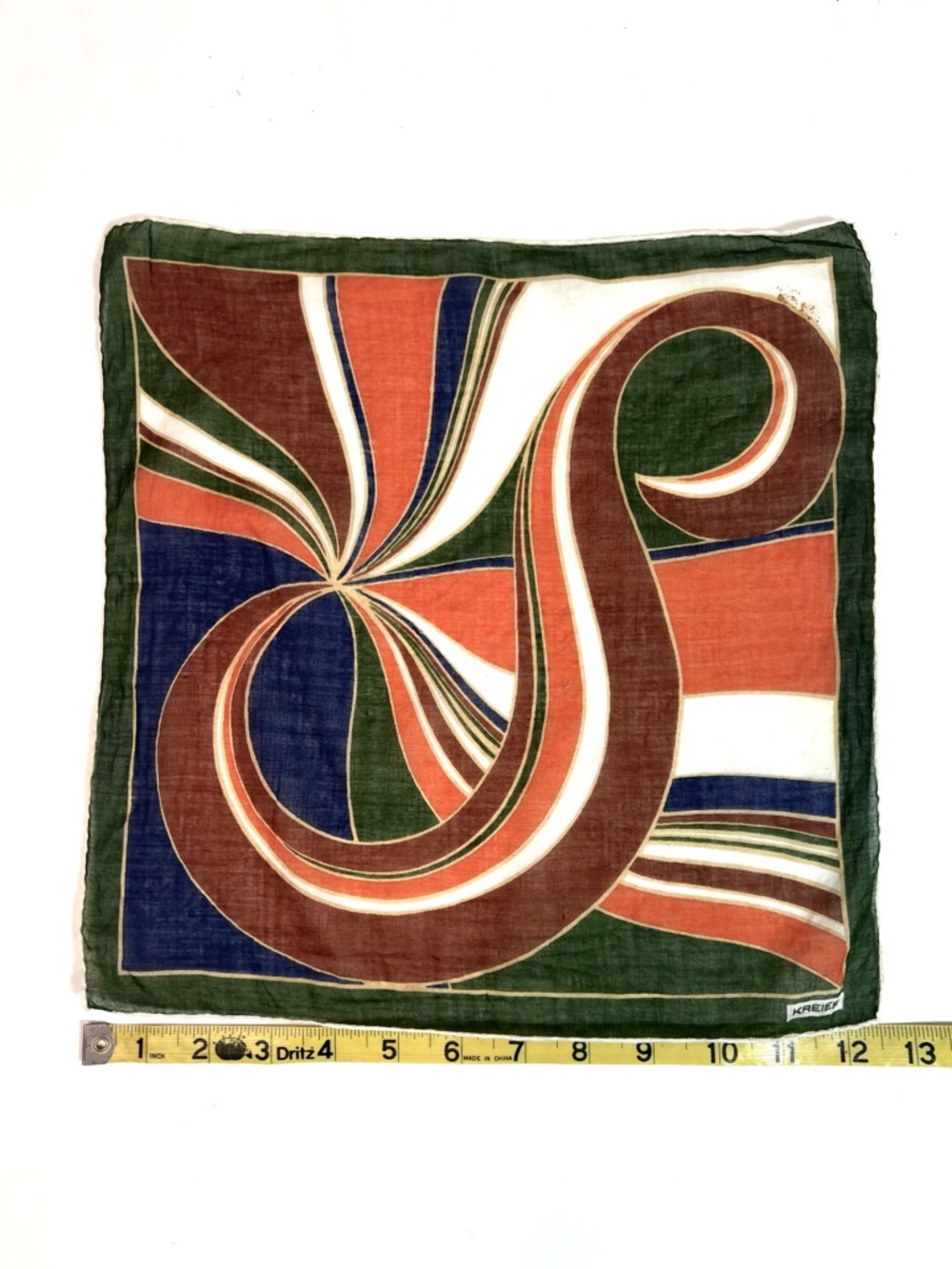 Beautiful Vintage Kreier Handkerchief Scarf - Picture 5 of 5